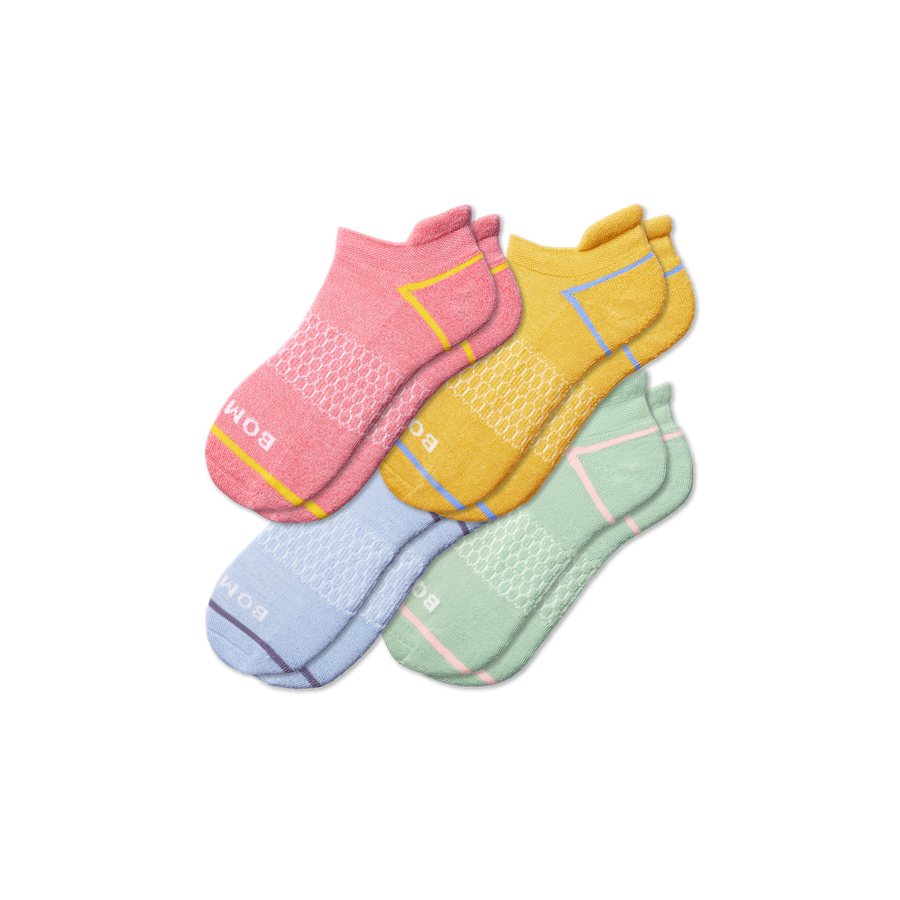 Women's Border Stripe Ankle Sock 4-Pack - Steady Trail Step