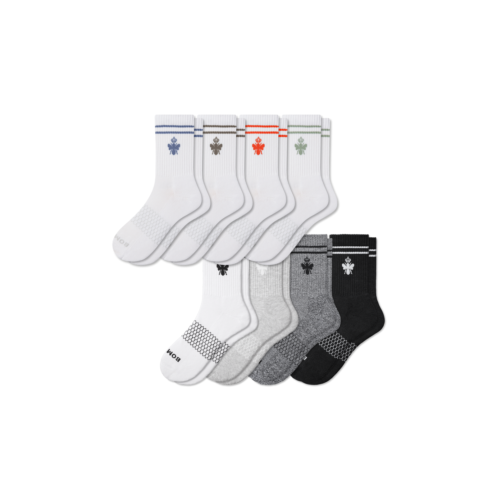 Men's Originals Half Calf Sock 8-Pack - Blue Sage Mix L