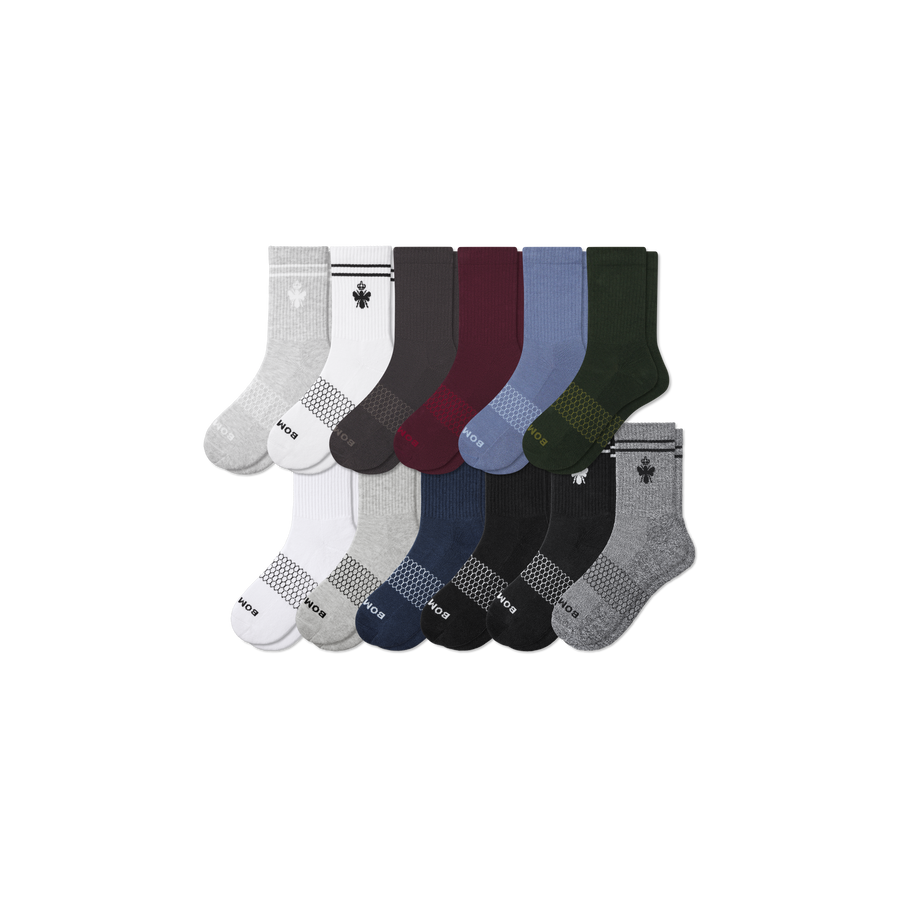 Men's Half Calf Sock 12-Pack - Comfort Weekend Rotation