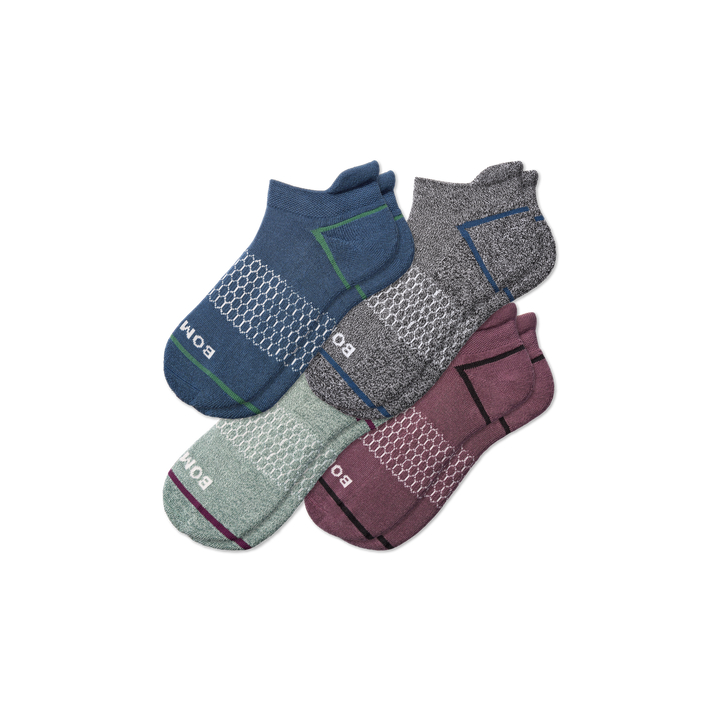 Men's Border Stripe Marl Ankle Sock 4-Pack - Botanical Blue Mix