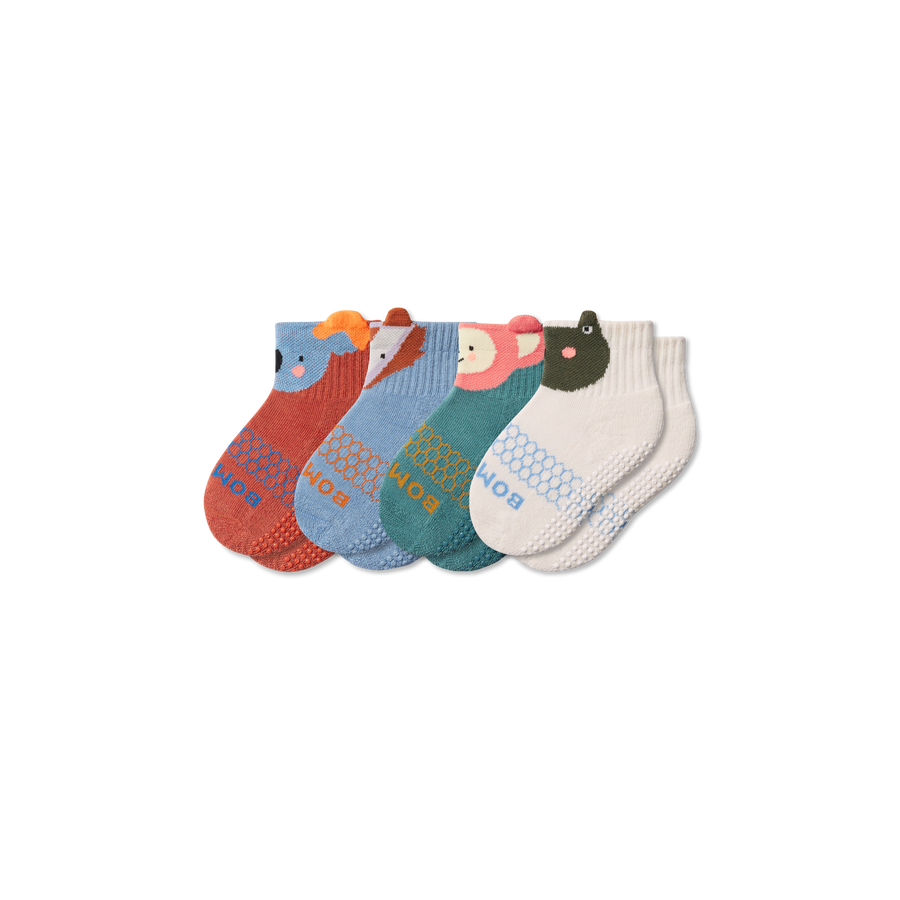 Toddler Forest Friends Calf Sock 4-Pack - Light Weekend Step
