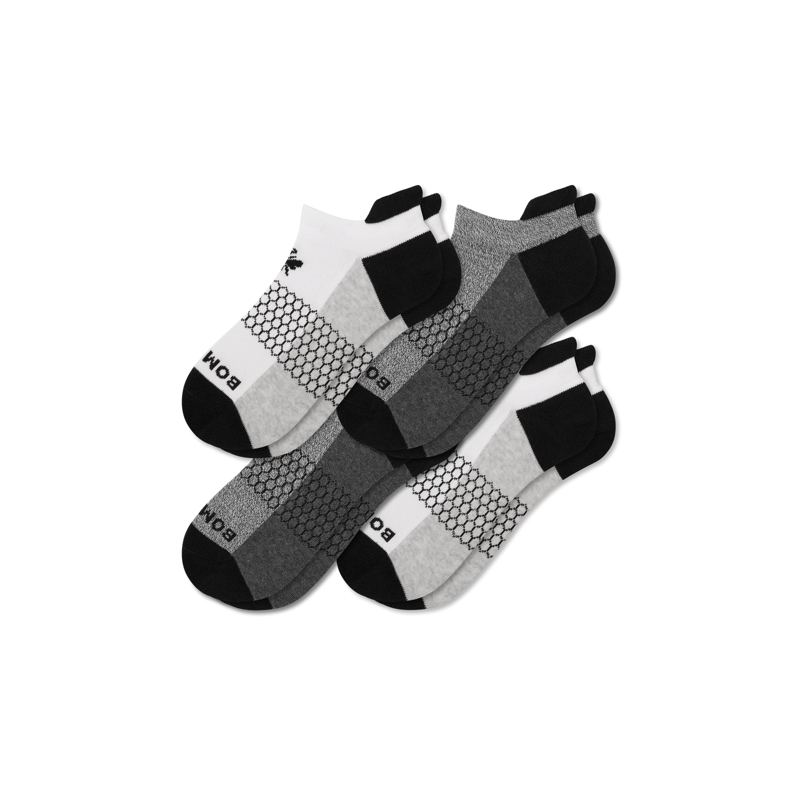 Men's Originals Ankle Sock 4-Pack - Charcoal White Mix L