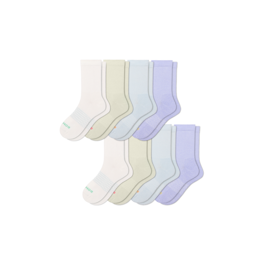 Women's Marl Half Calf Sock 8-Pack - Breathable Travel Pair