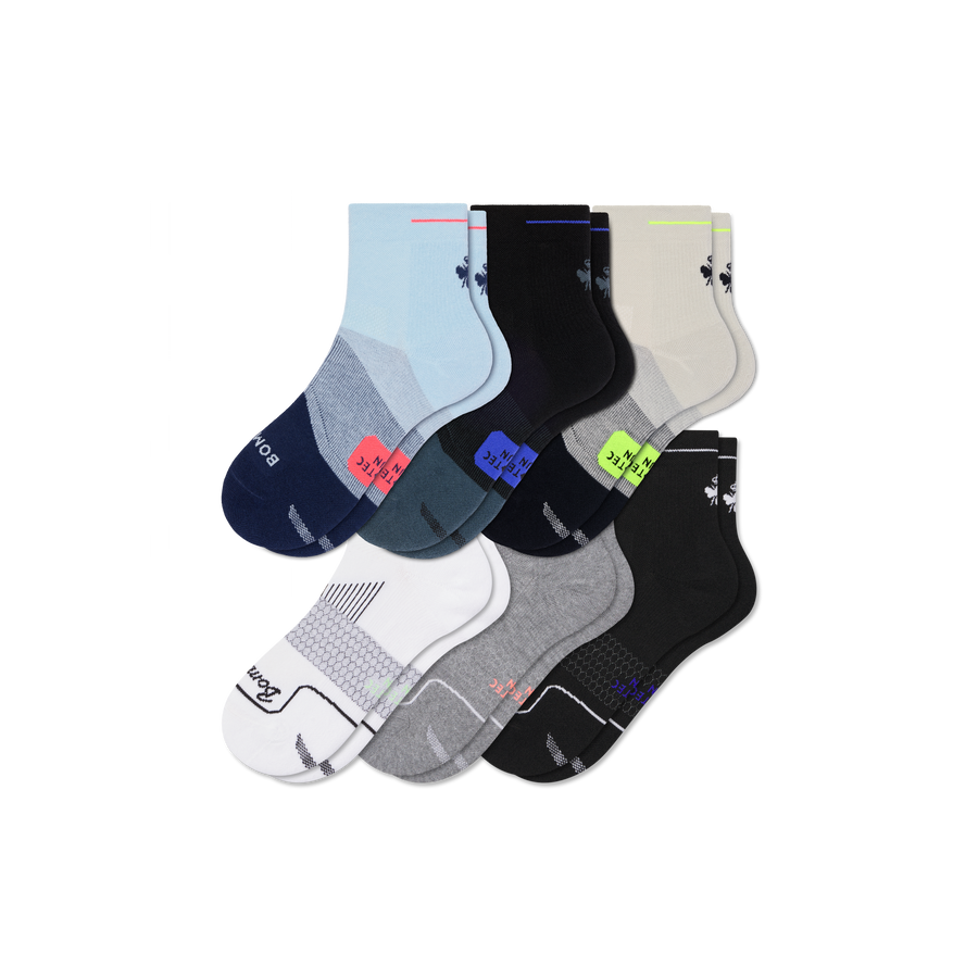 Men's Run Quarter Sock 6-Pack - Run Court Support