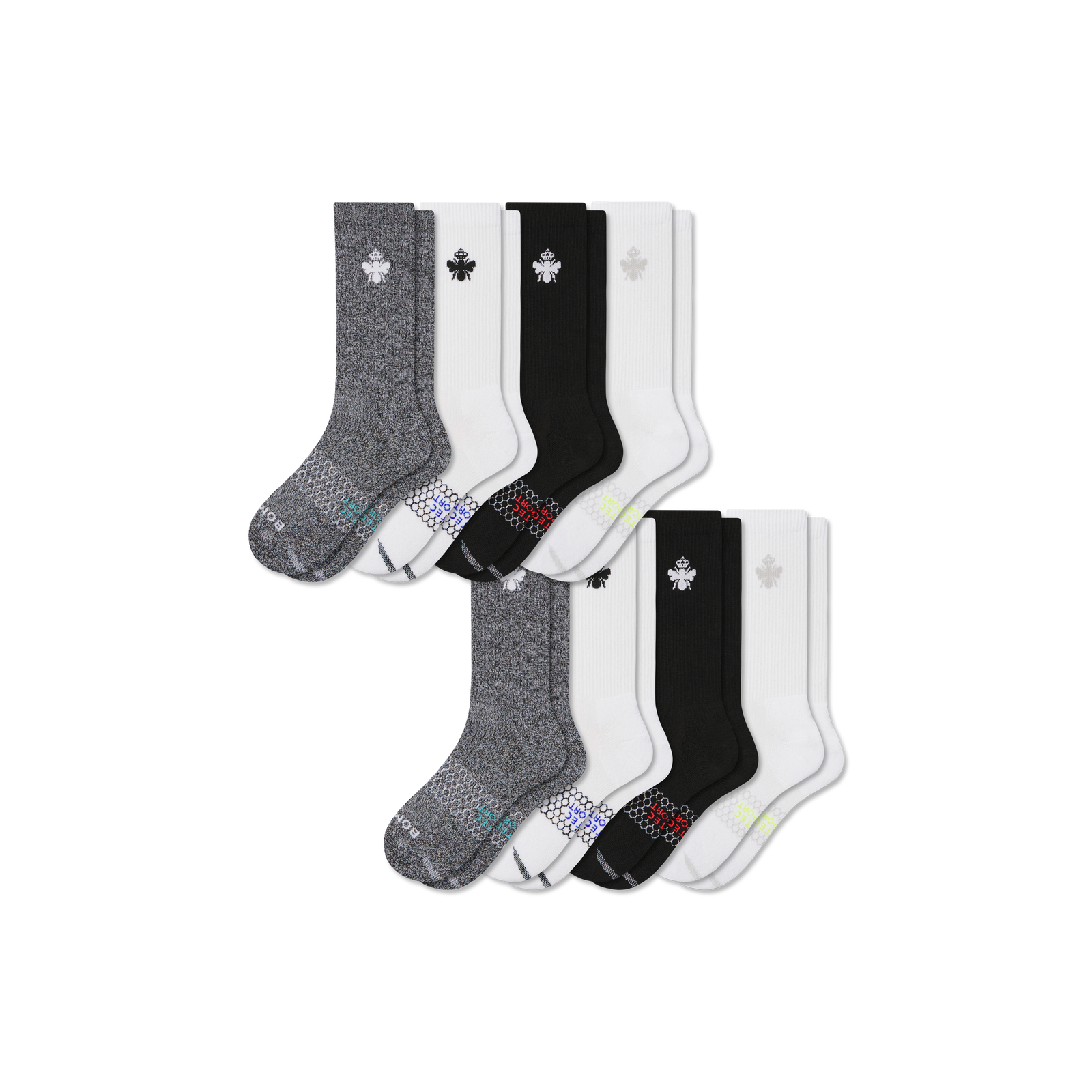 All Sport Calf Sock 8-Pack - Core Mix L