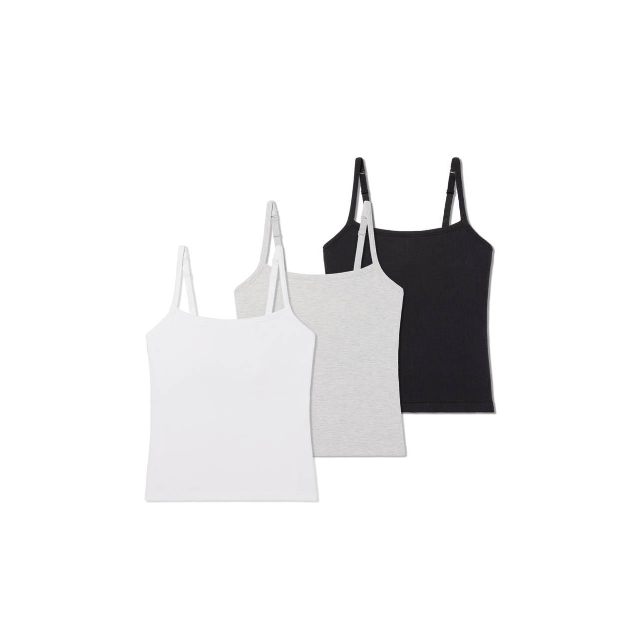 Women's Built-In Bra Seamless Cami 3-Pack - Core Mix L