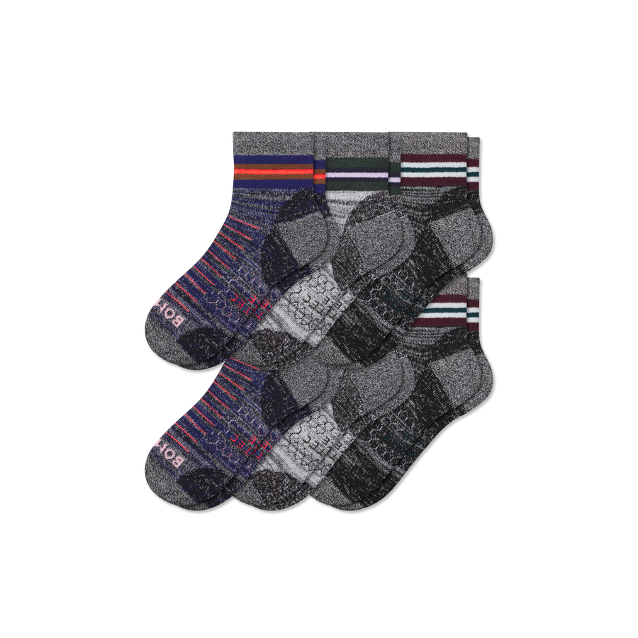 Men's Hiking Quarter Sock 6-Pack - Smooth Hike Move