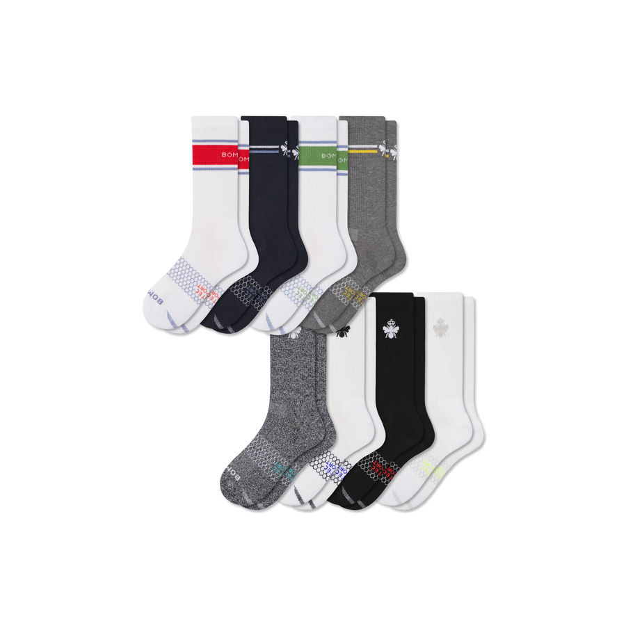 Women's All Sport Calf Sock 8-Pack - Breathable Lounge Fit