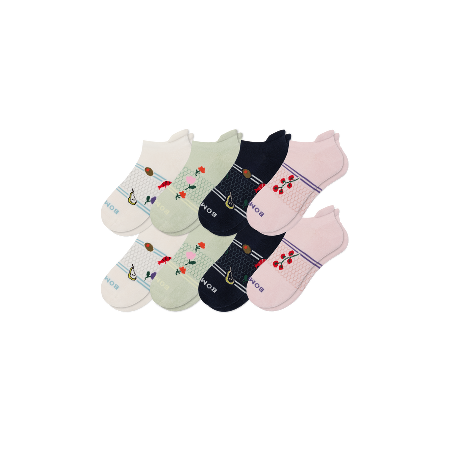 Women's Dinner Party Ankle Sock 8-Pack - Breathable No Show Comfort