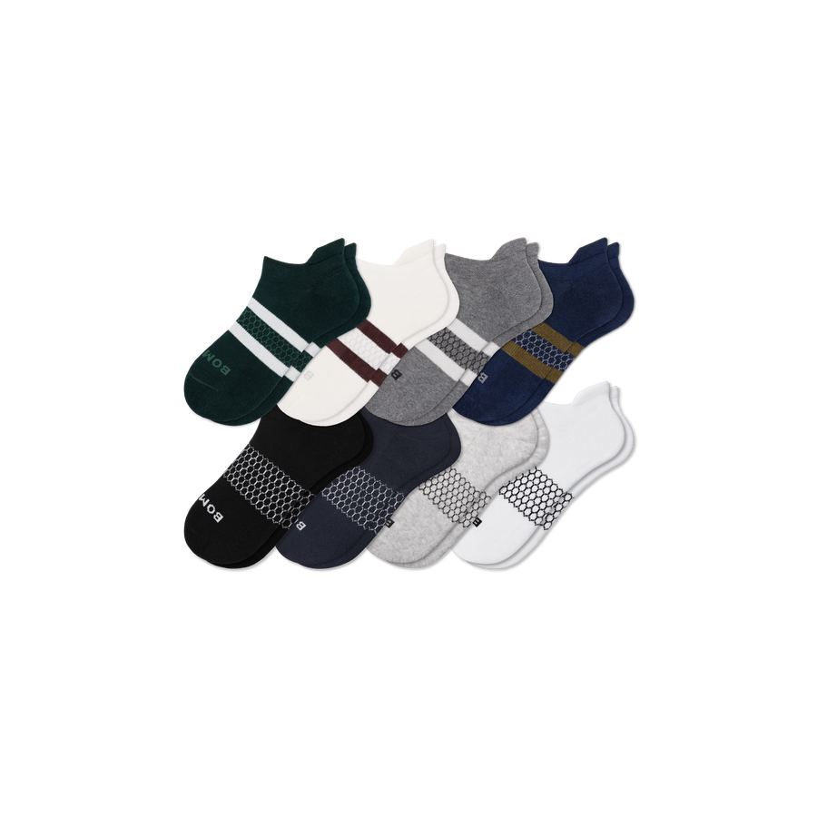 Men's Solids Ankle Sock 8-Pack - Everyday Low Cut Comfort