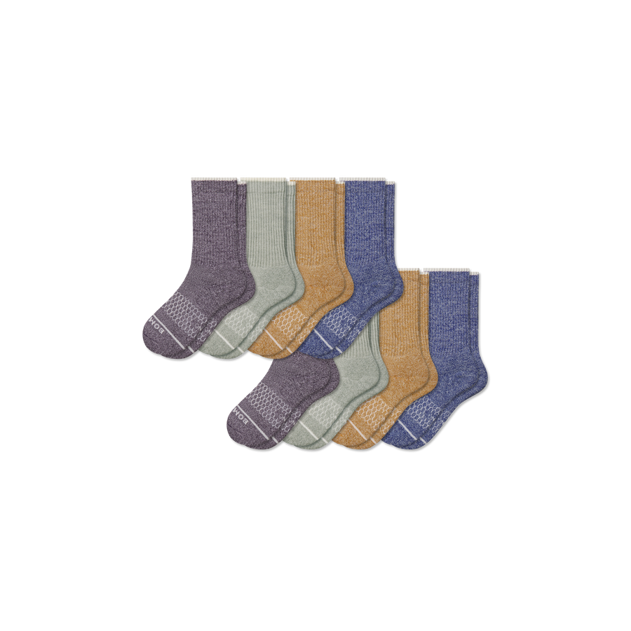 Youth Merino Wool Blend Calf Sock 8-Pack - Outdoor Step