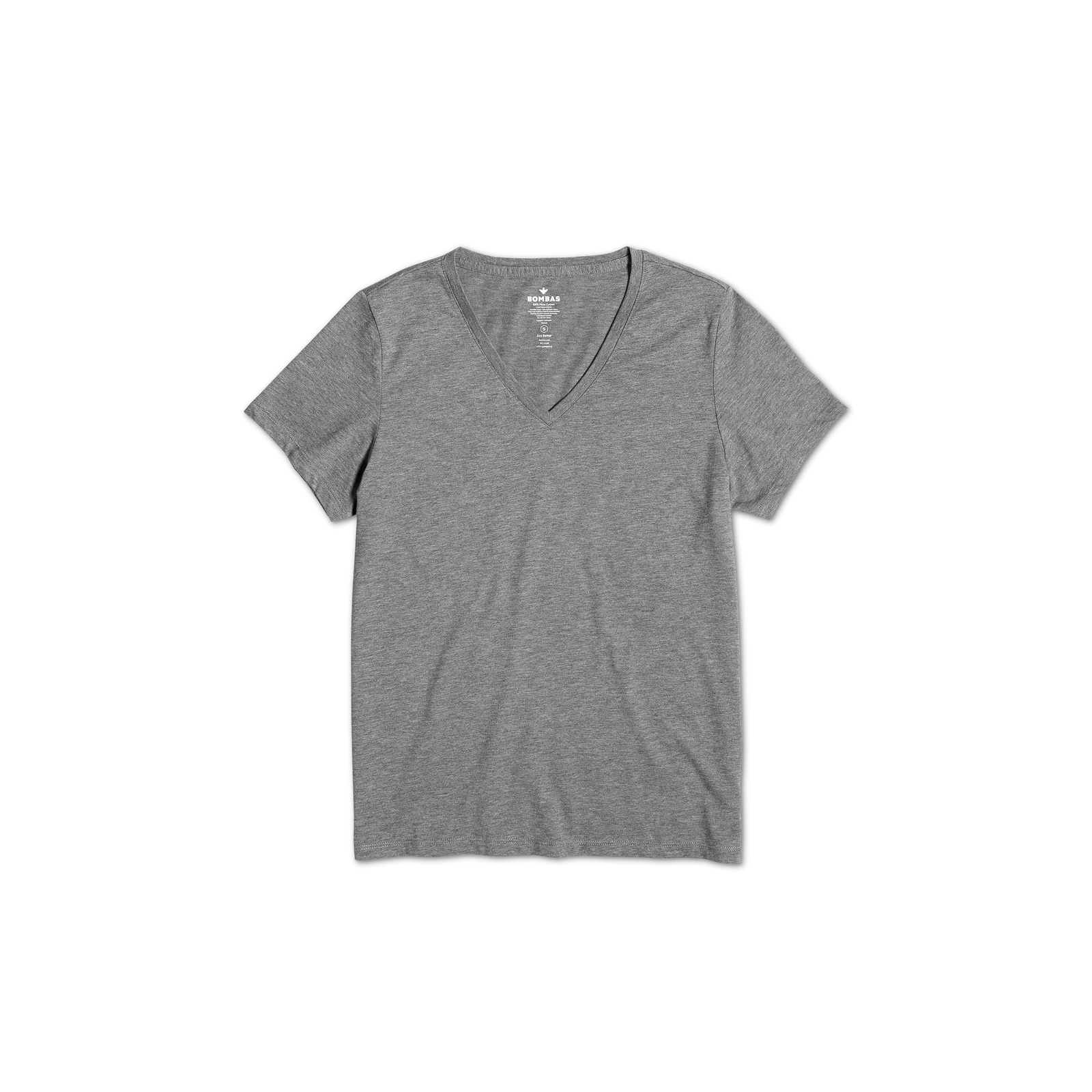 Pima Cotton V-Neck T-Shirt Grey Heather L