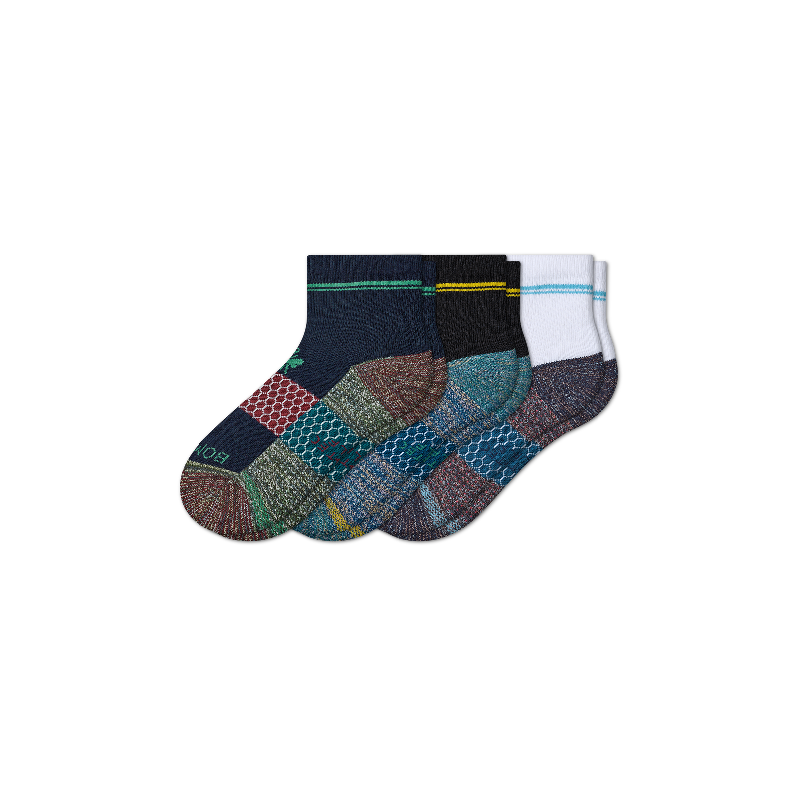 Men's Golf Quarter Sock 3-Pack - grove-wine-mix - 17