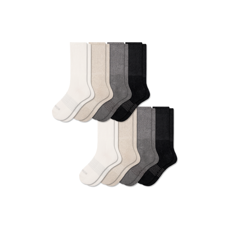 Men's Wide Calf Sock 8-Pack - Outdoor Hike Wear