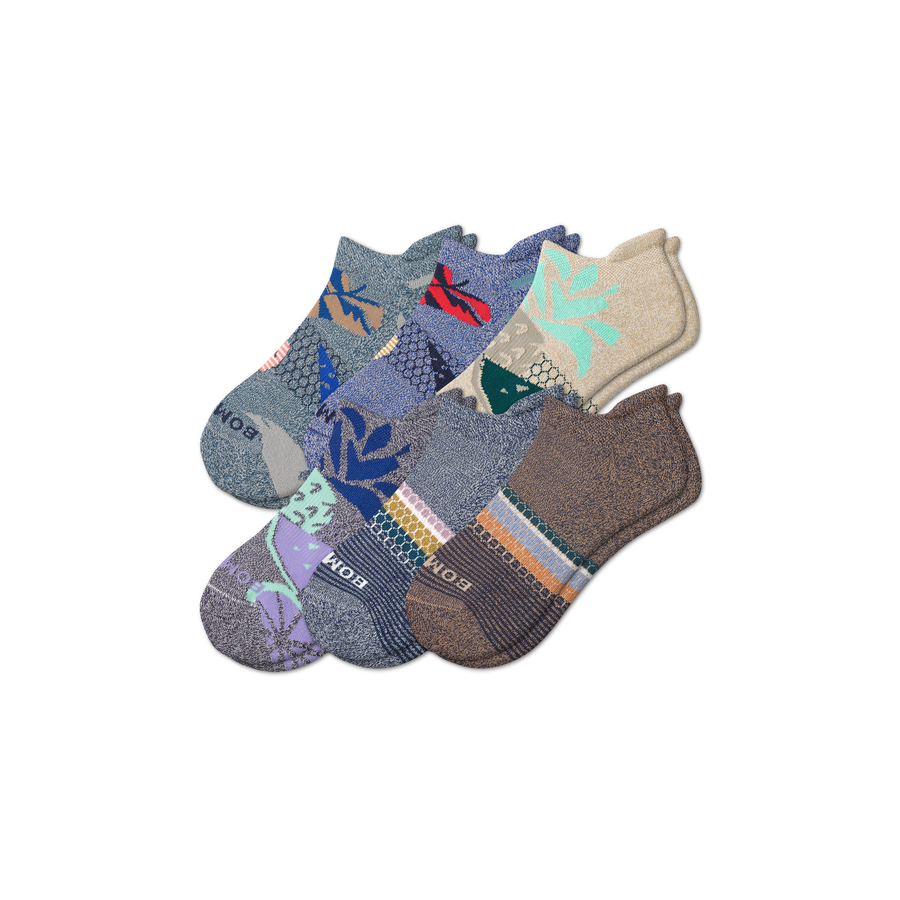 Men’s Tropical Ankle Sock 6-Pack - Everyday Travel Cushion