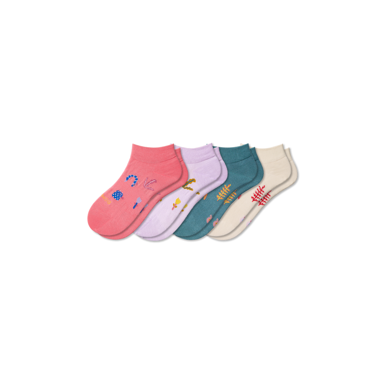Youth Lightweight Ankle Sock 4-Pack - Lilac Husk Mix