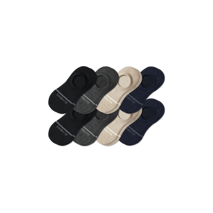 Merino Wool Blend Lightweight No Show Sock 8-Pack - mixed