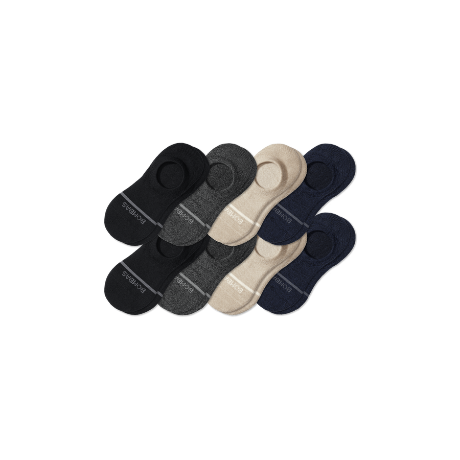 Men's Lightweight Merino Wool Blend No Show Sock 8-Pack - Trail Crew Move