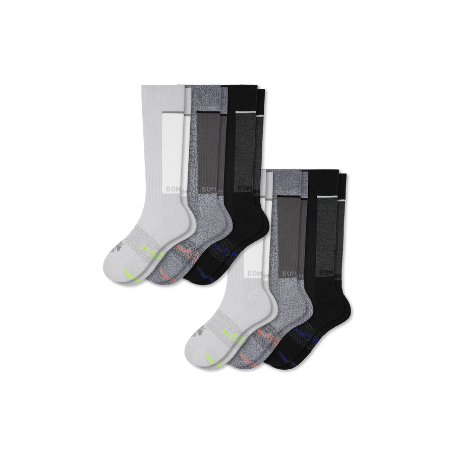 Women's Performance Compression Knee High Sock 6-Pack (20-30mmHg) - Trail Workout Hold