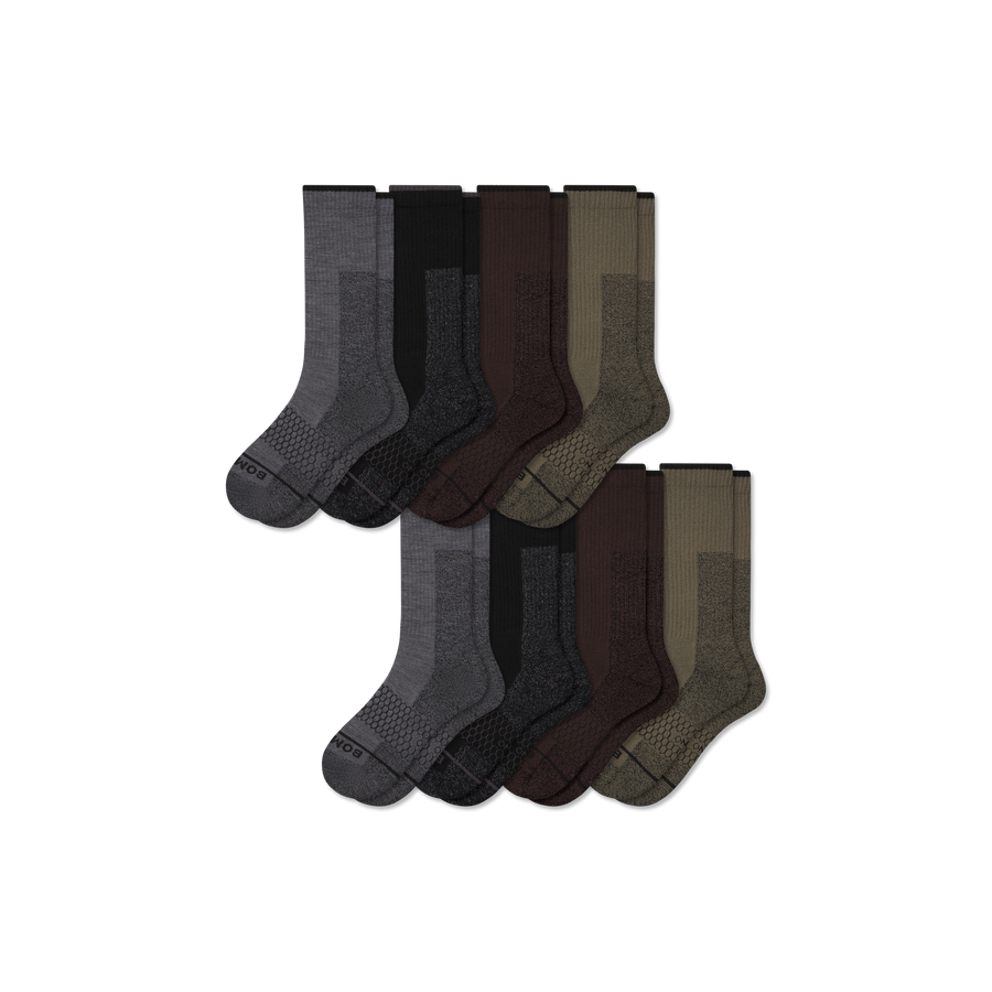 Women's Ultra Strong Merino Blend Calf Sock 8-Pack - Active Recovery Pair