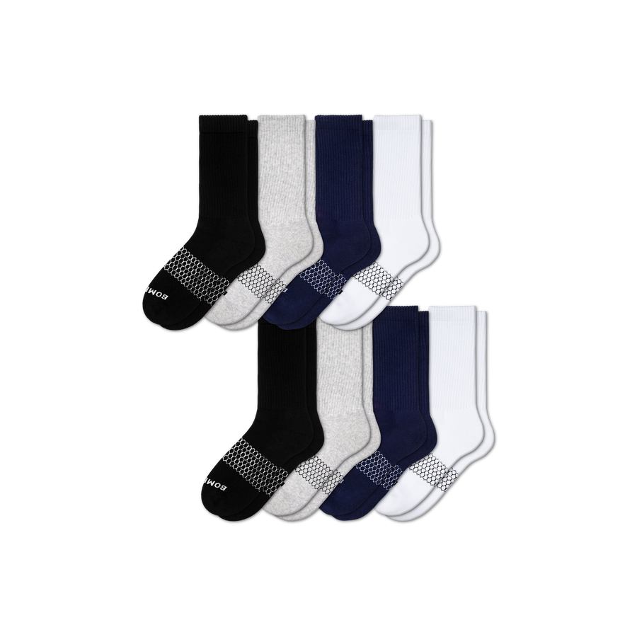 Women's Solids Calf Sock 8-Pack - Daily Court Fit