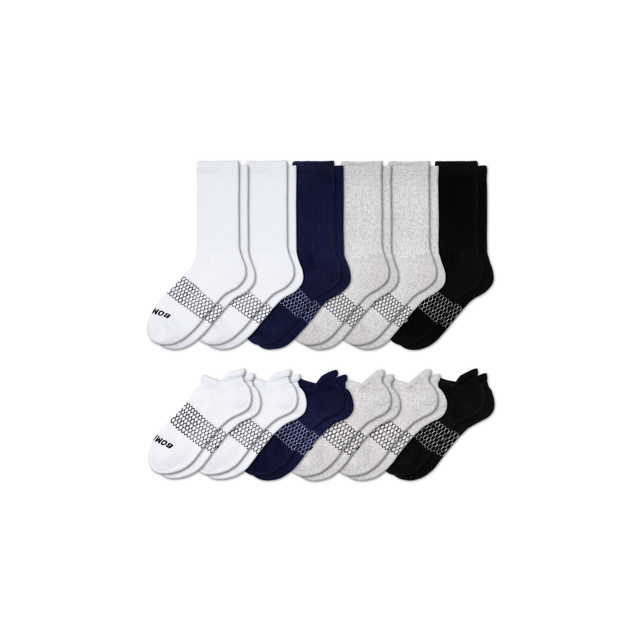 Men's Calf & Ankle Sock 12-Pack - Smooth Travel Move