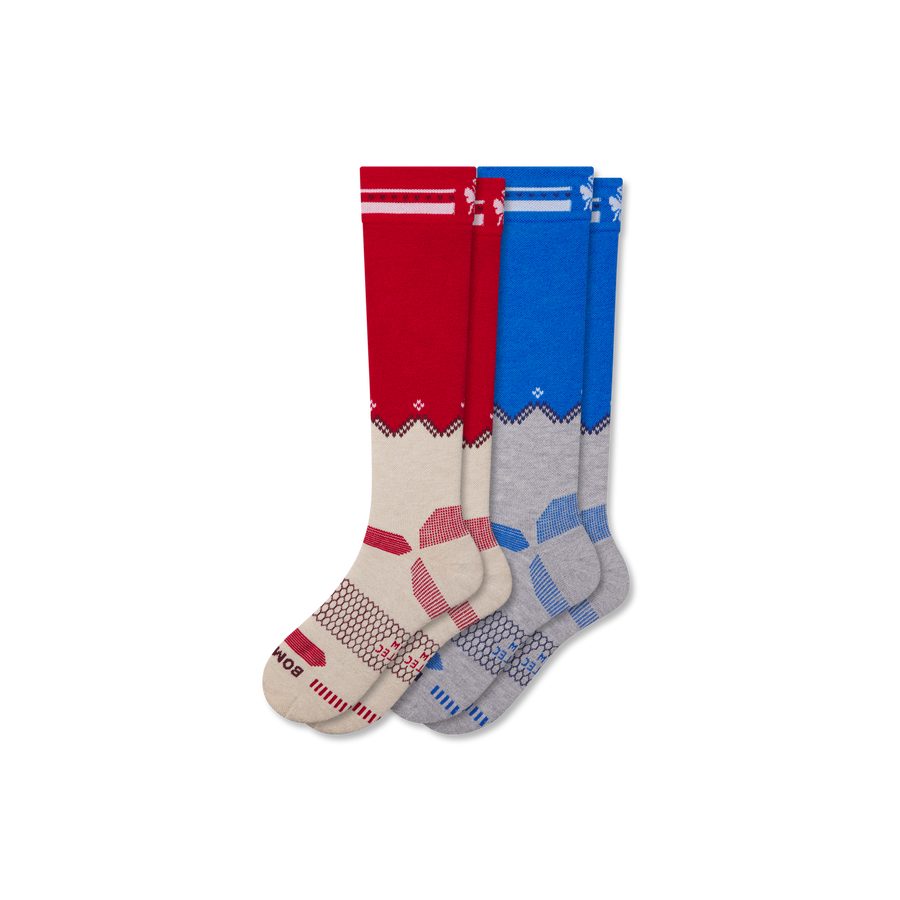 Men's Full-Cushion Merino Wool Blend Ski & Snowboard Sock 2-Pack - Fresh Low Cut Comfort