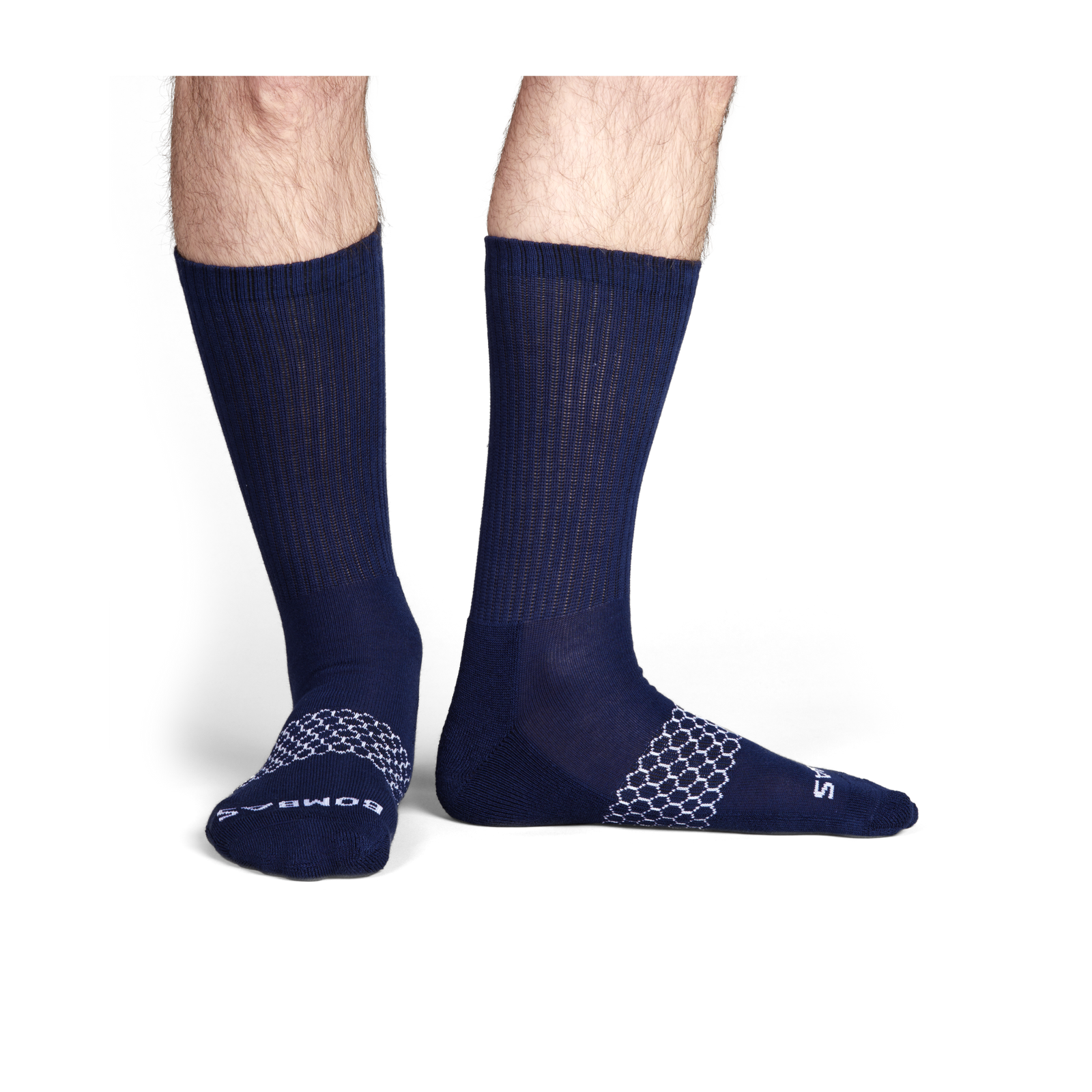 Men's Solids Calf Sock - navy - 17