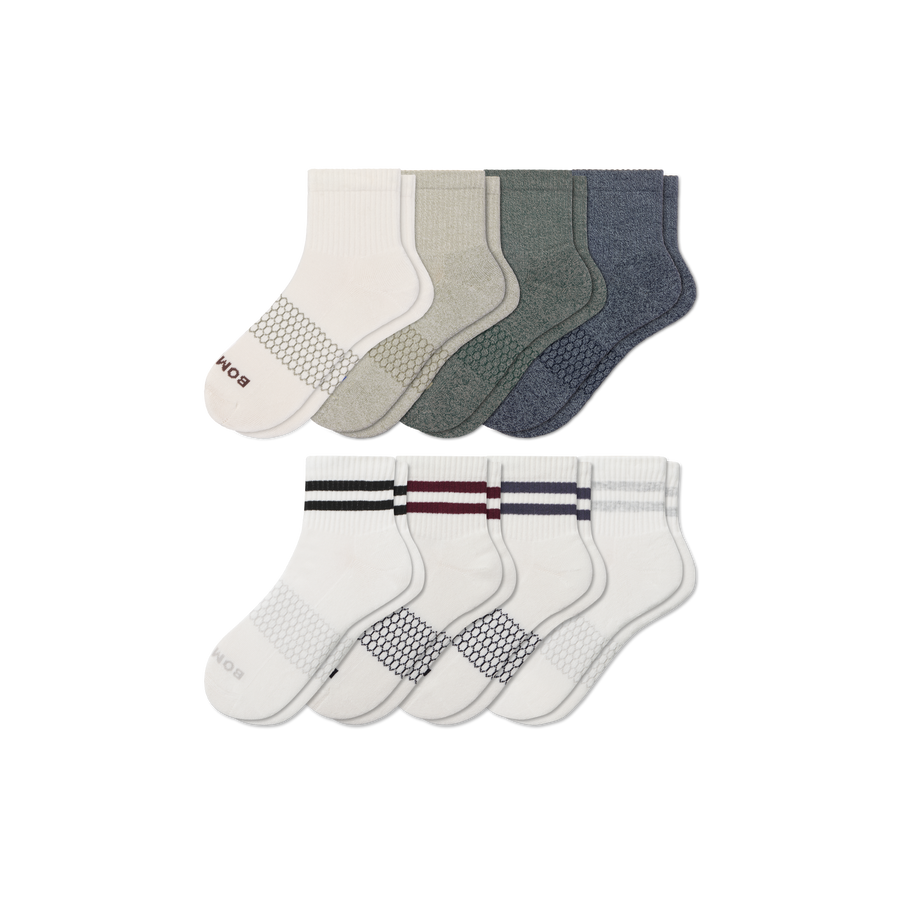 Men's Quarter Sock 8-Pack - Cushion Shift Support
