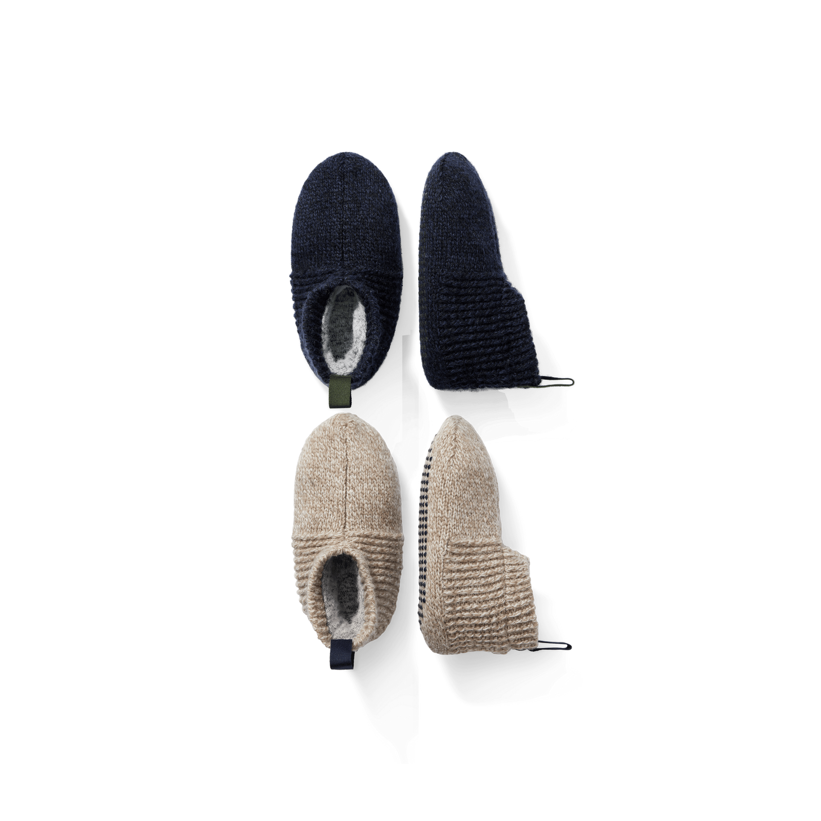 Toddler Gripper Slipper Navy Taupe Mix 2-Pack L