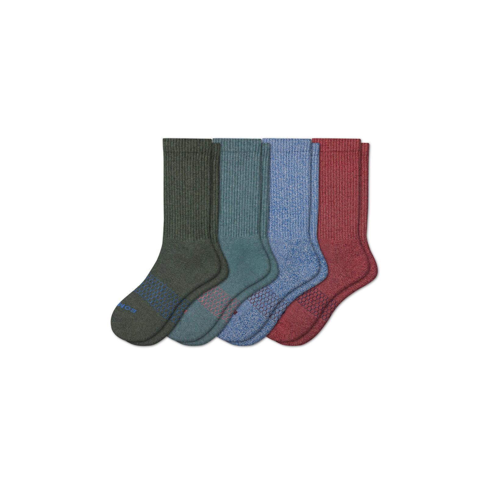 Men's Best Seller Calf Sock 4-Pack - olive-clay-mix - 1