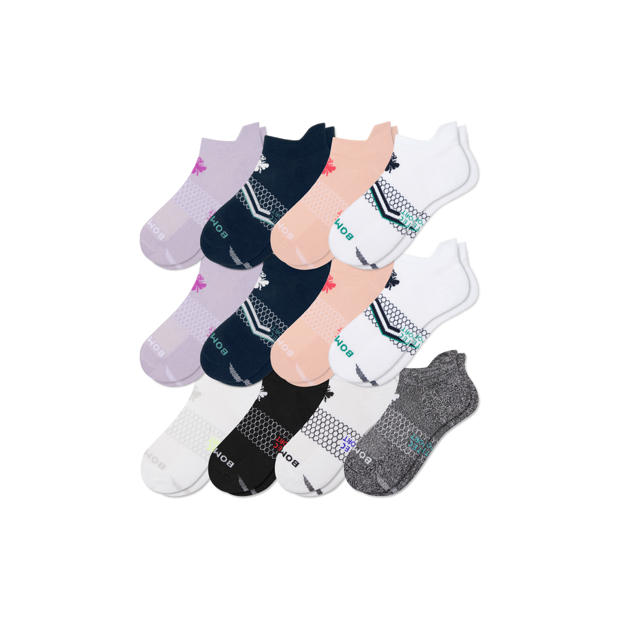 Women's All Sport Ankle Sock 12-Pack - Smooth Low Cut Cushion