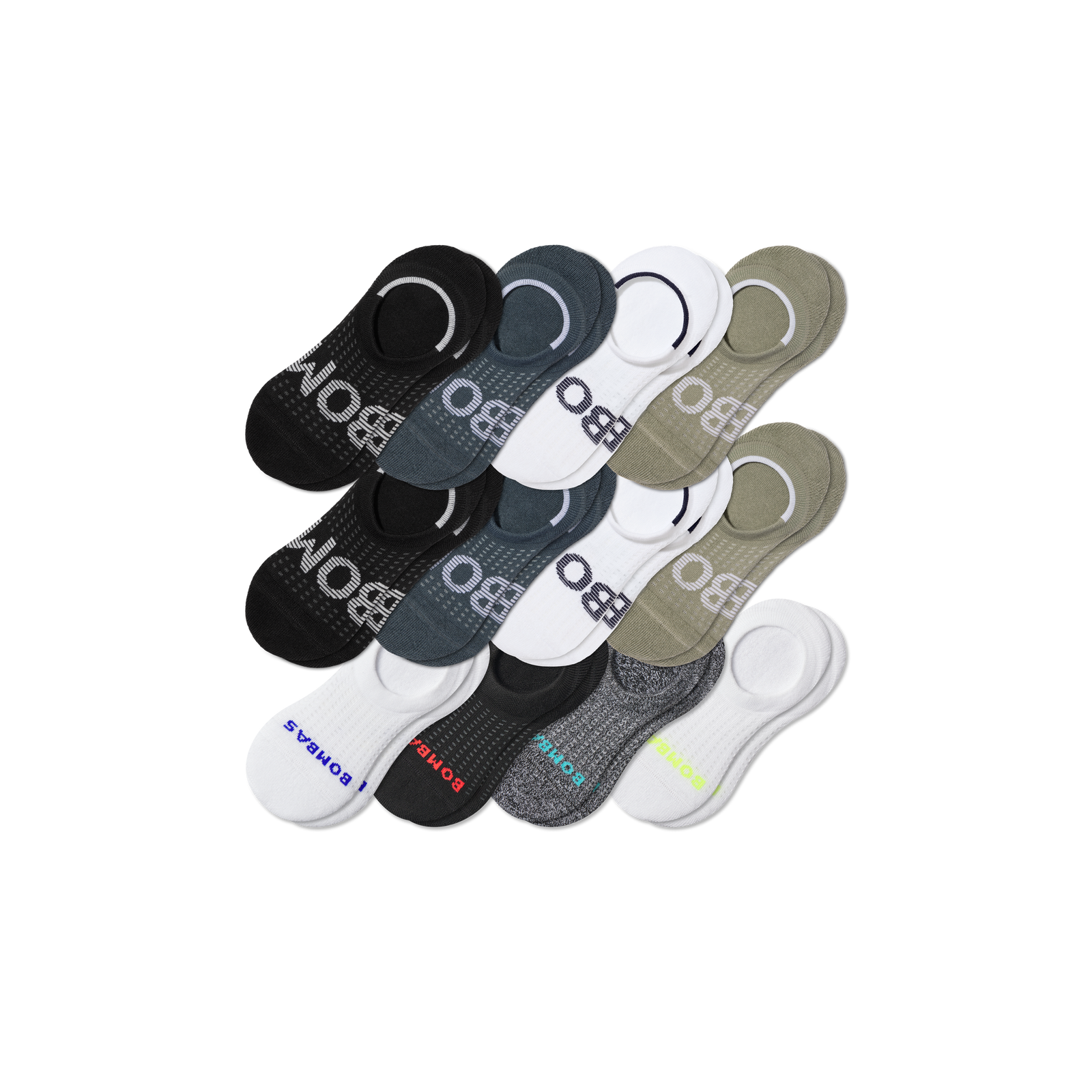 Men's All Sport Cushioned No Show Sock 12-Pack - Pebble Core Mix L