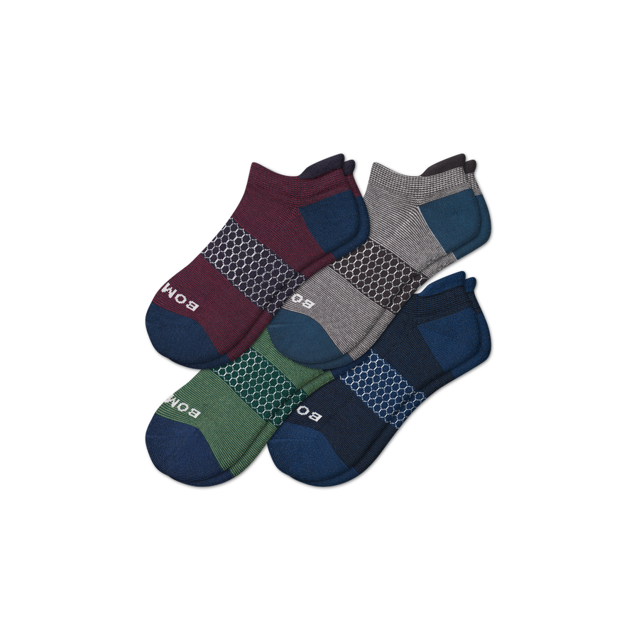 Men's Microstripe Ankle Sock 4-Pack - Soft Lounge Pair