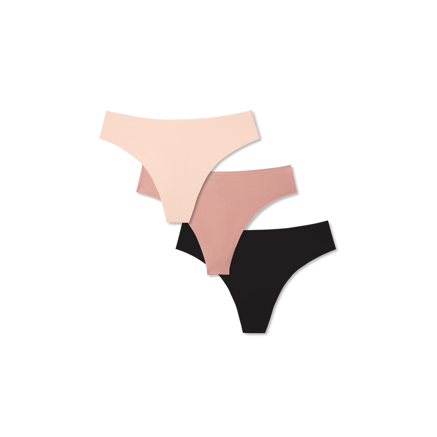 Women's No Show Thong 3-Pack - Classic Lounge Wear