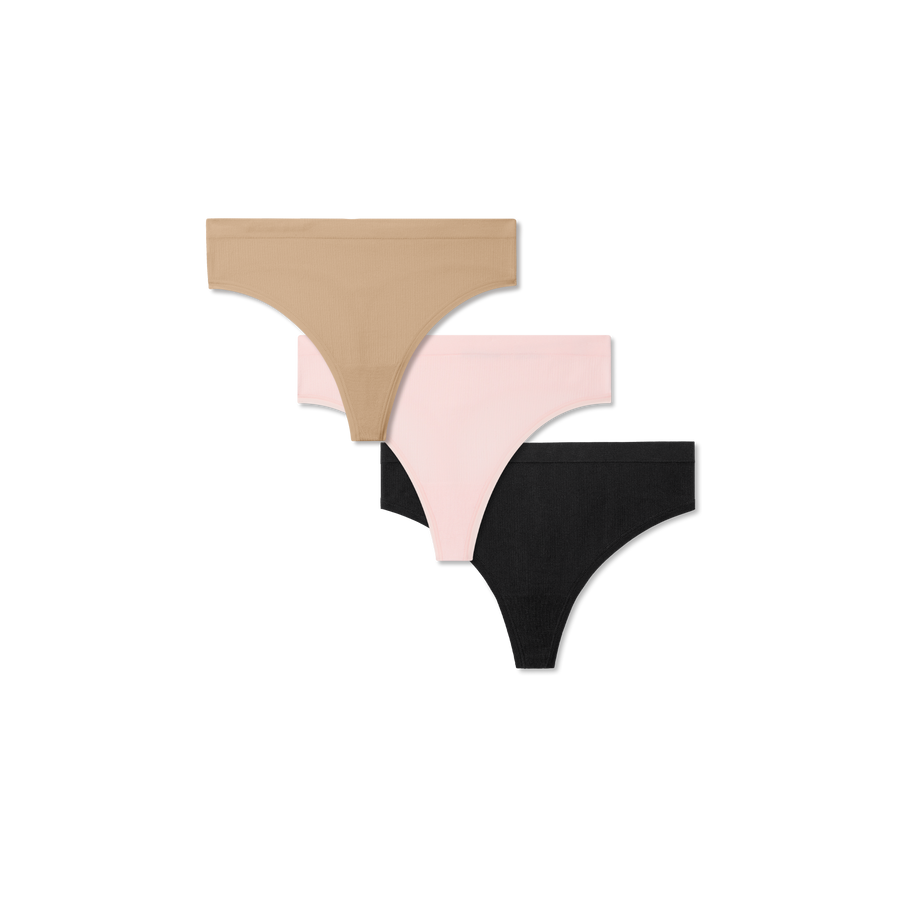 Women's Seamless Thong 3-Pack - Easy Soft Support