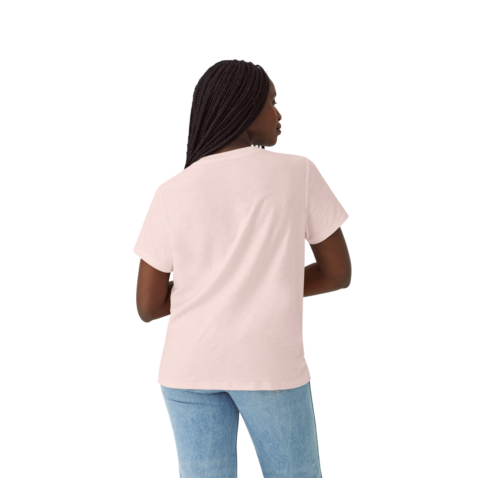 Air Slub Crew Neck T-Shirt Pink Dawn WO3