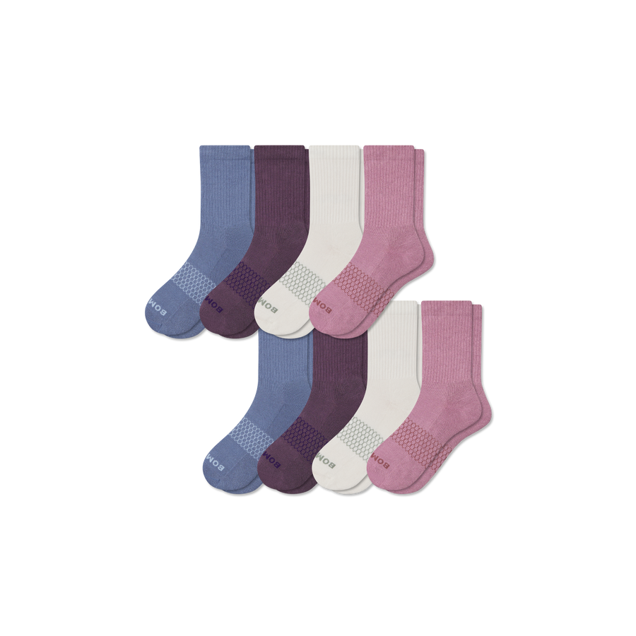 Women's Solids Half Calf Sock 8-Pack - Breathable Court Wear