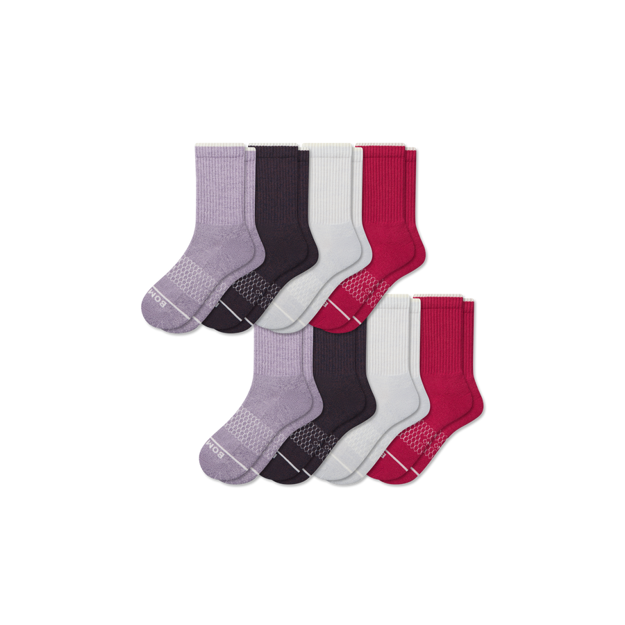 Women's Merino Wool Blend Half Calf Sock 8-Pack - Weekend Run Comfort