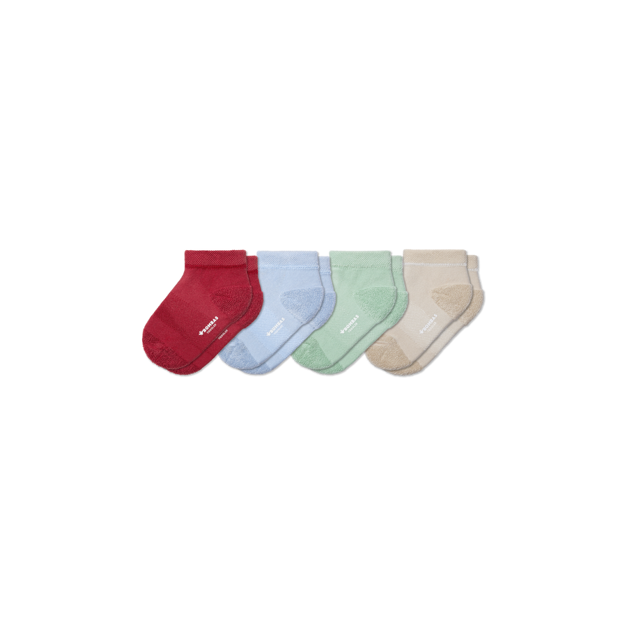 Toddler Lightweight Terry Ankle Sock 4-Pack - Soft Shift Wear