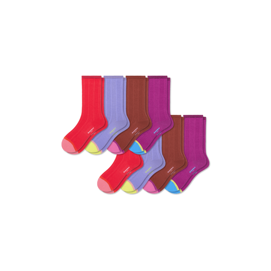 Youth Pointelle Calf Sock 8-Pack - Run Recovery Fit
