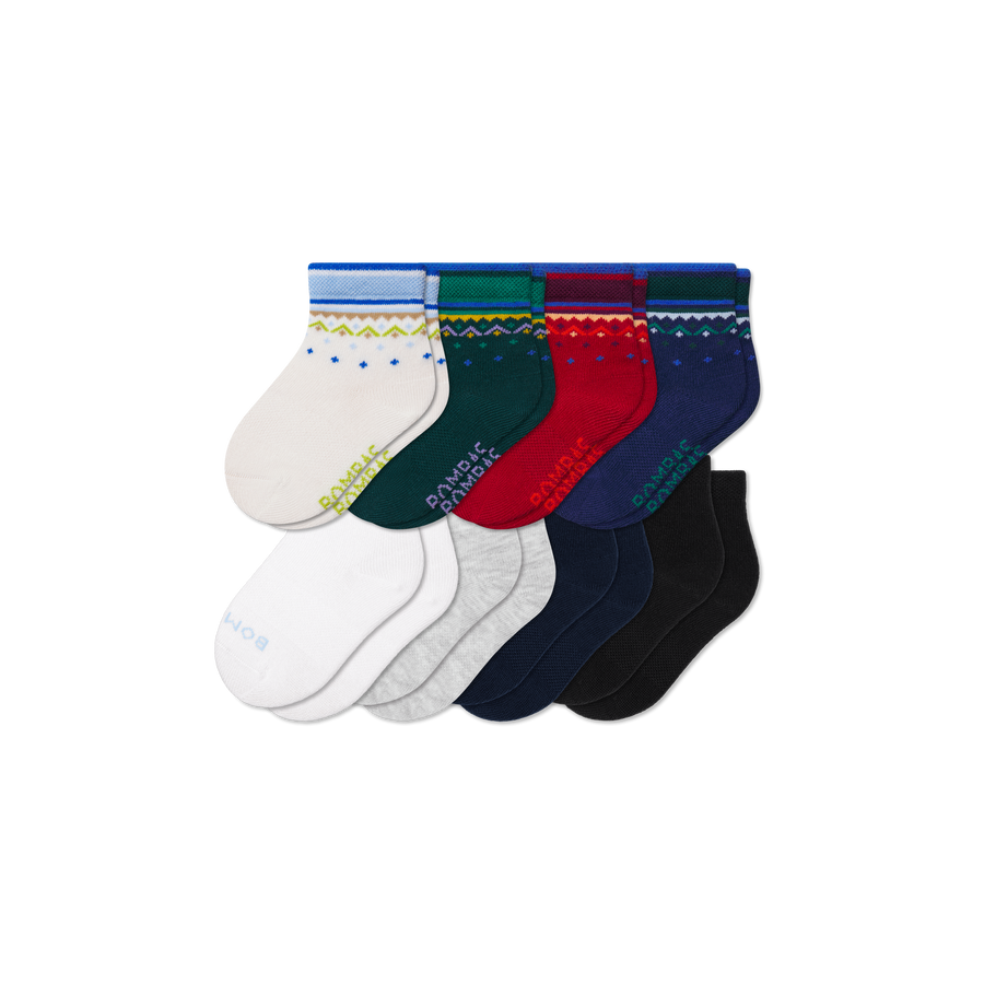 Toddler Lightweight Calf Sock 8-Pack - Trail Weekend Move