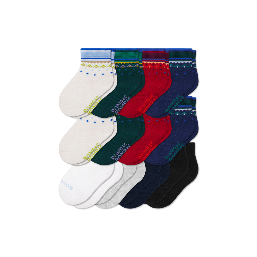 Toddler Lightweight Calf Sock 12-Pack - Light Low Cut Cushion