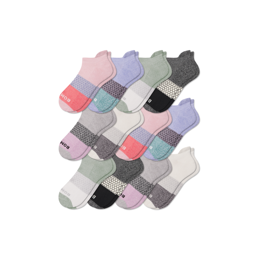 Women's Tri-Block Ankle Sock 12-Pack - Studio Recovery Step