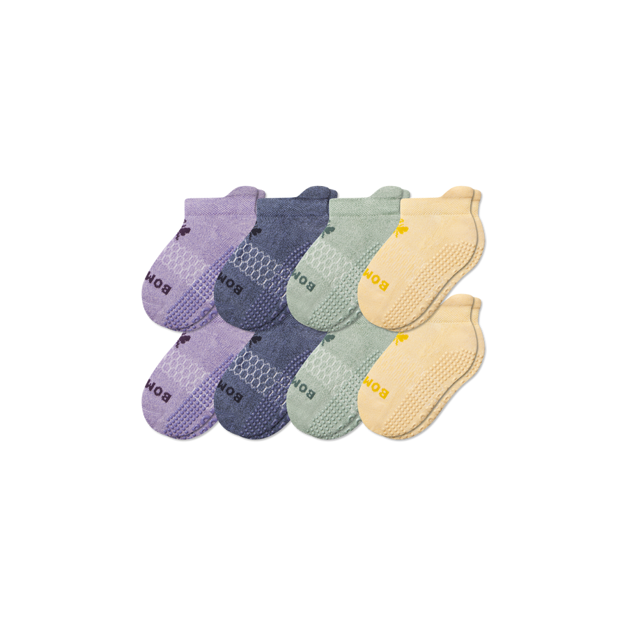 Junior Marl Gripper Ankle Sock 8-Pack - Classic School Fit