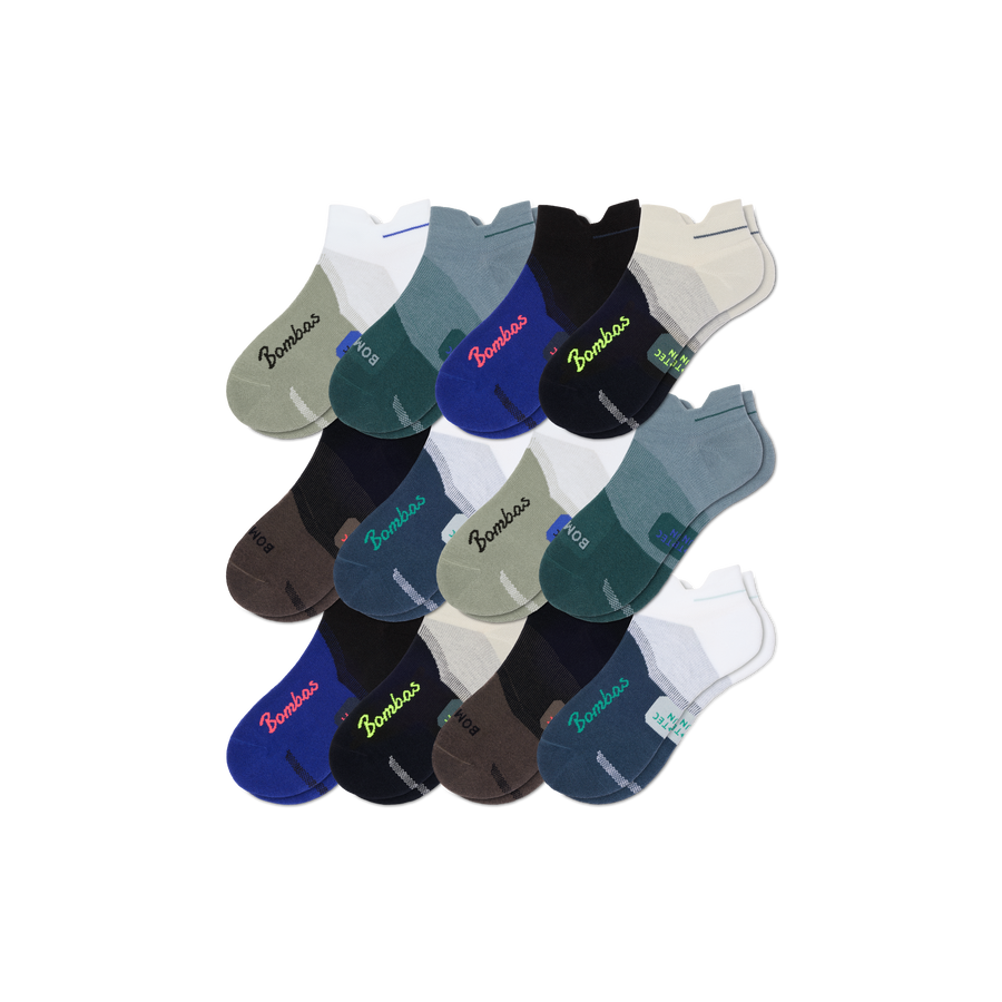 Men's Run Ankle Sock 12-Pack - Classic Studio Comfort