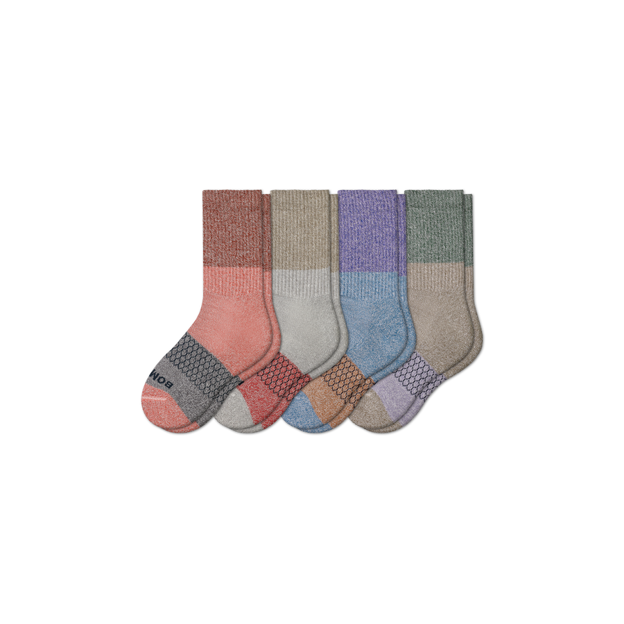 Youth Tri-Block Calf Sock 4-Pack - Easy Crew Wear