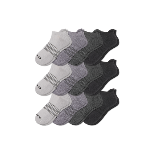 Marl Ankle Sock 12-Pack - Shades Mix L