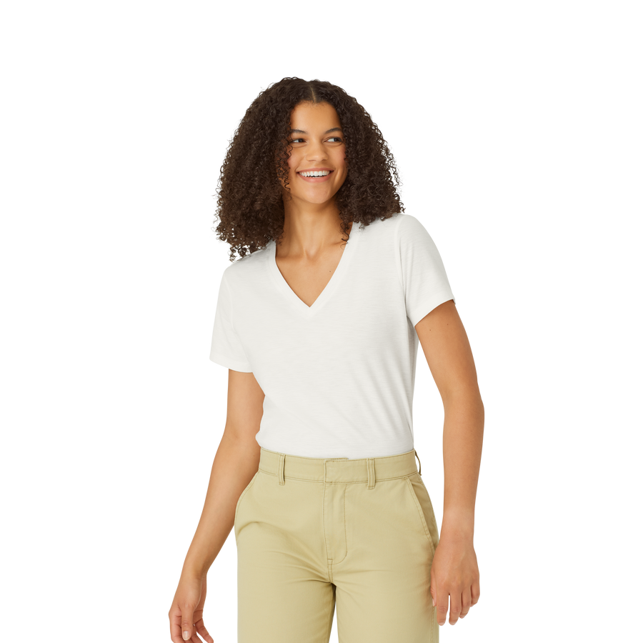 Women's Air Slub V-Neck T-Shirt - Relaxed Travel Style