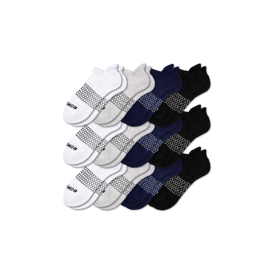 Men's Solids Ankle Sock 12-Pack - Soft No Show Rotation